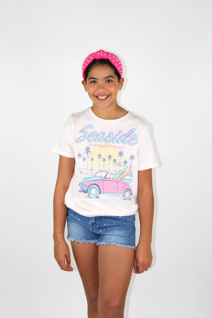 Paper Flower Seaside Is My Happy Place T-Shirt