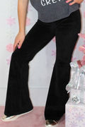 Paper Flower Super Flaired Bell Bottom Tween Pant | Black