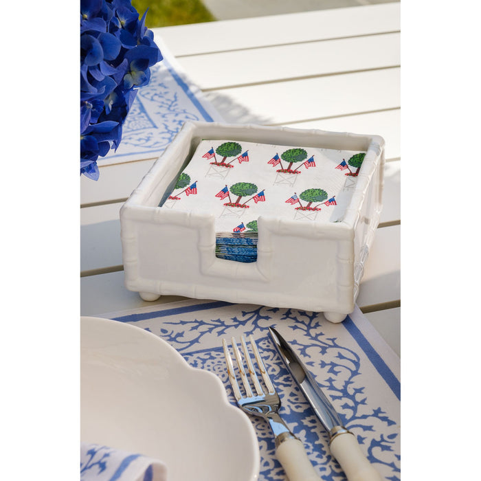 Patriotic Topiary Paper Cocktail Napkins - Set of 2