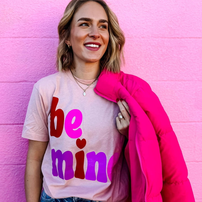 Peach {BE MINE} Valentine's Cutie Crew Neck Tee