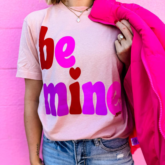 Peach {BE MINE} Valentine's Cutie Crew Neck Tee