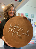 Personalized Name Wedding Guestbook Round