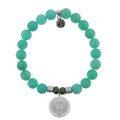 Peruvian Amazonite Stone Bracelet with Phoenix Sterling Silver Charm Tiffany Jazelle