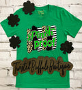 {PINCH PROOF} Leopard + Stripes Green Crew Neck Tee