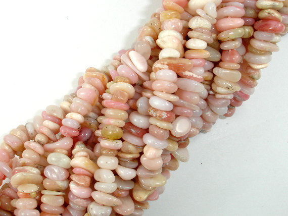 Pink Opal beads, Pebble Chips-BeadBasic