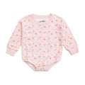 Pink Rose Long Sleeve Romper - Pink - Baby Clothing