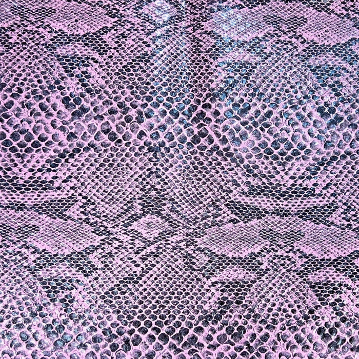 Pink Snake Skin Leather Like Synthetic Fabric