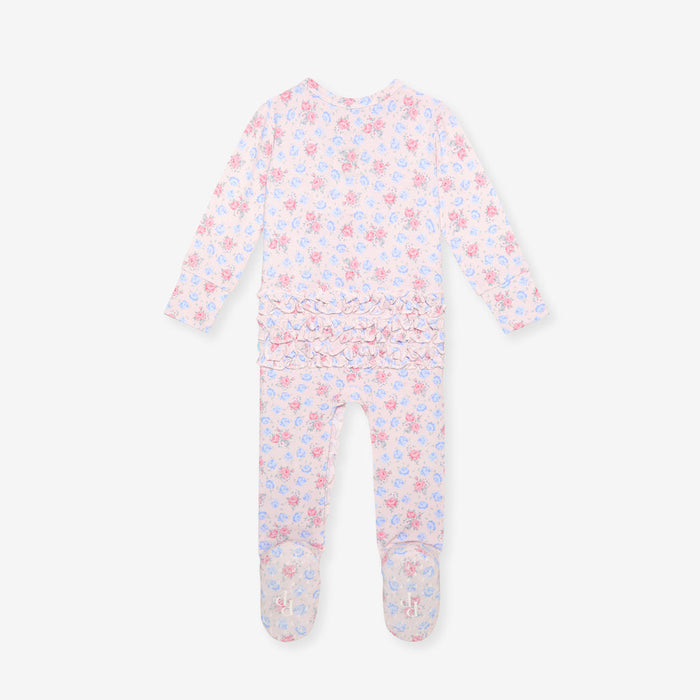 Posh Peanut Laney Footie Ruffled Zippered One Piece
