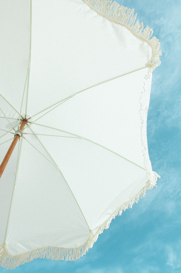 Premium Beach Umbrella - Antique White