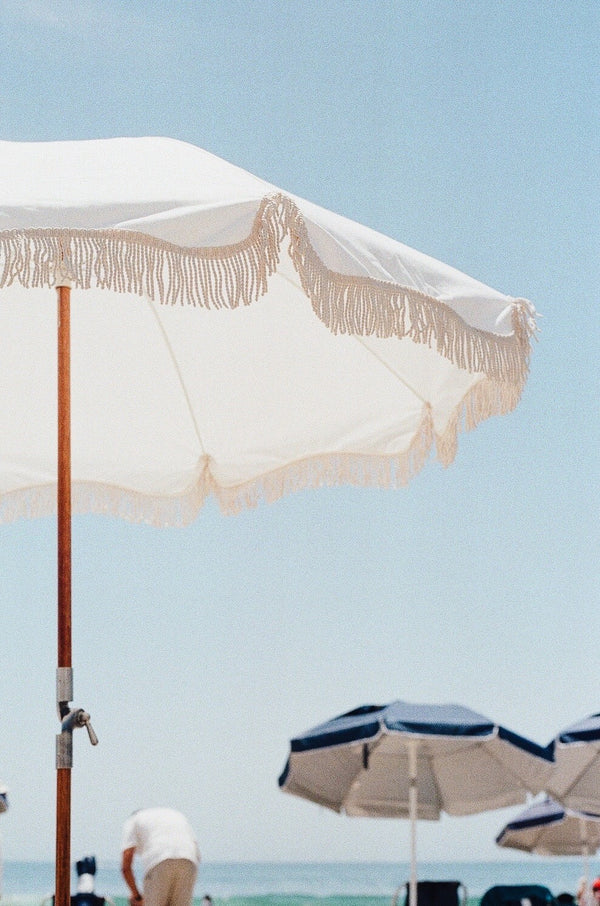 Premium Beach Umbrella - Antique White