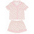 Preppy Goose Cherry Stripes Jersey Short Sleeve PJ Set