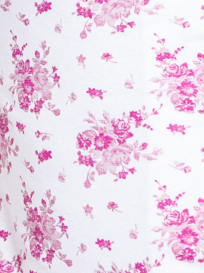Preppy Goose Pink Flowers Short Sleeve Pajama Set