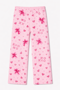 Preppy Goose Plush Bow Print Loungewear Pant