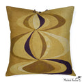 Printed Linen Pillow Concentric Ochre 22x22