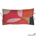 Printed Linen Pillow Transparencies Rouge 12x22