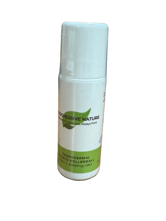 Progressive Nature 2000mg CBD Transdermal Sports Rollerball (1ct)