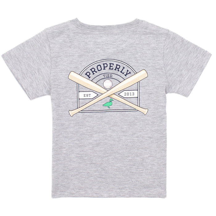 Properly Tied Boys Baseball Shield Short Sleeve