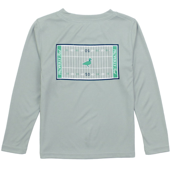 Properly Tied Boys Performance Tee Long Sleeve Football Field