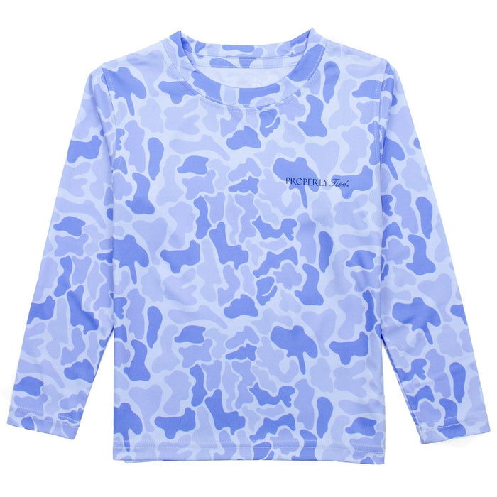 Properly Tied Boys Sportsman Performance Long Sleeve River Camo