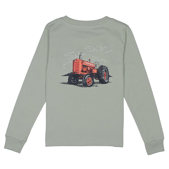 Properly Tied Boys Tractor Long Sleeve | Sage