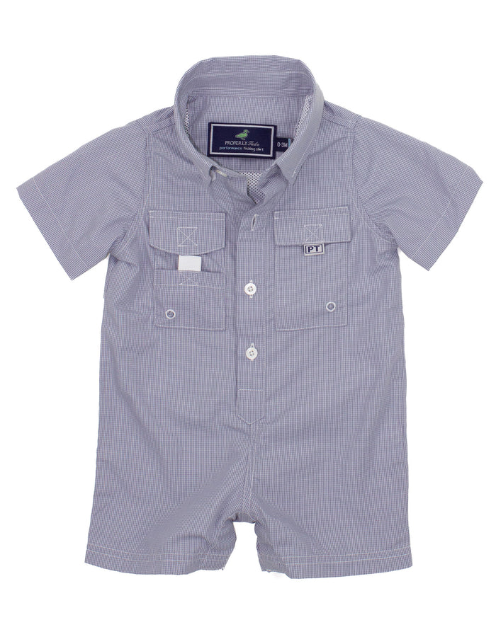 Properly Tied Lucky Duck Baby Performance Fishing Shortalls | Jet Grey