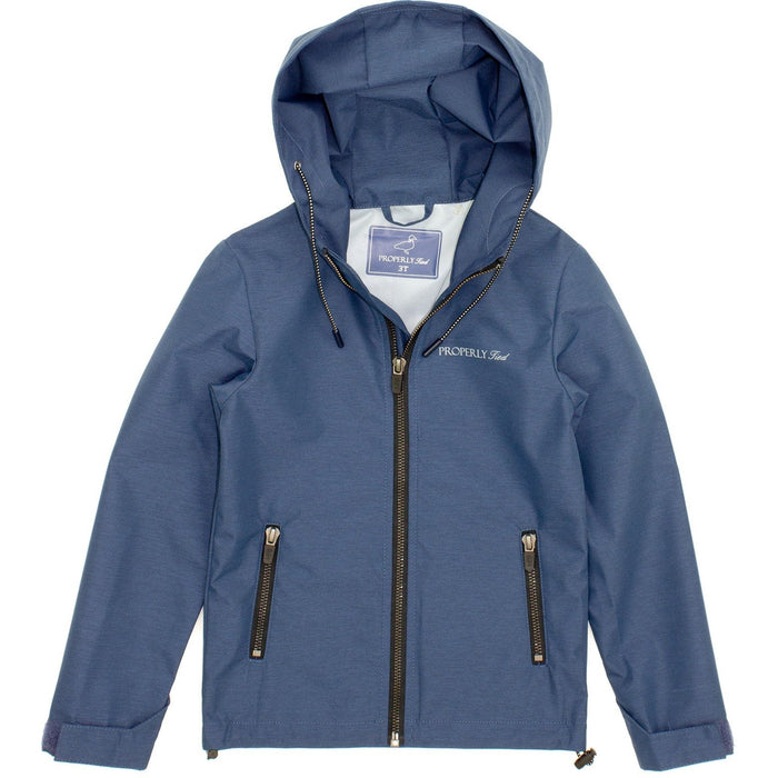 Properly Tied Lucky Duck Canopy Rain Jacket | Storm Blue