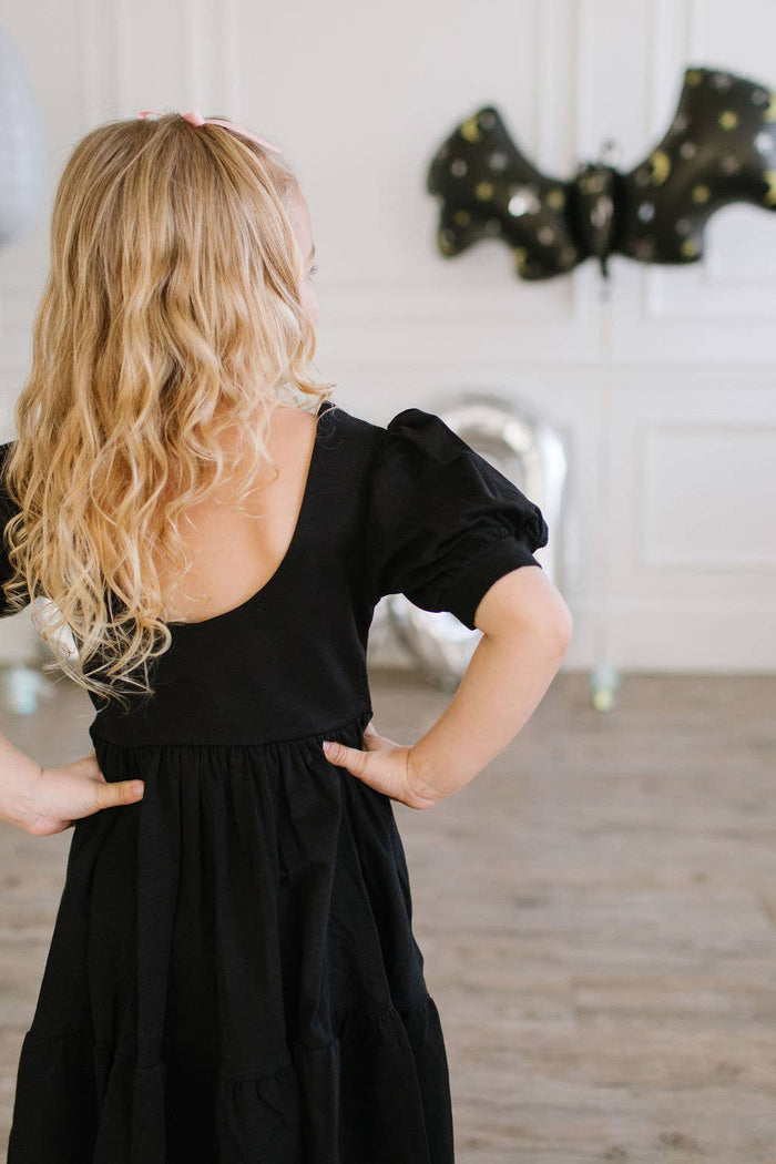 Puff Dress in Midnight