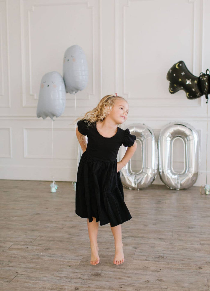 Puff Dress in Midnight