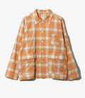 Ranger Shirt - Orange - Cotton Lawn Shirring / Plaid