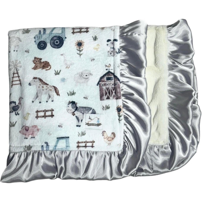 Razzle Baby On the Farm Double Plush Blanket