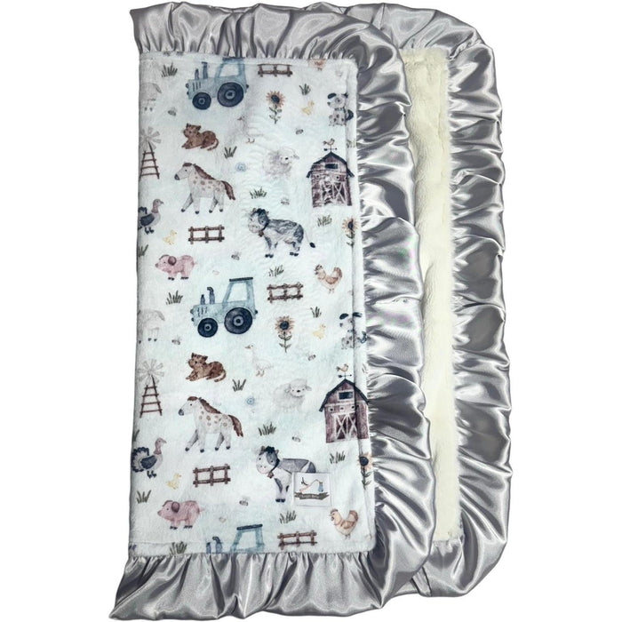 Razzle Baby On the Farm Double Plush Blanket