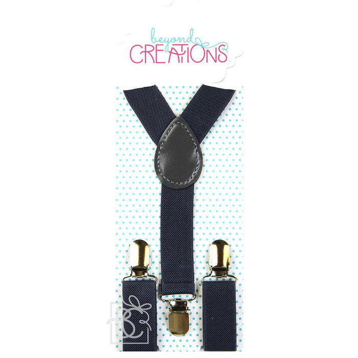 Red Adjustable Solid Color Suspenders