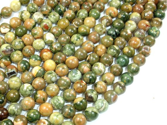 Rhyolite Beads, 6mm(6.5mm) Round Beads-BeadBasic