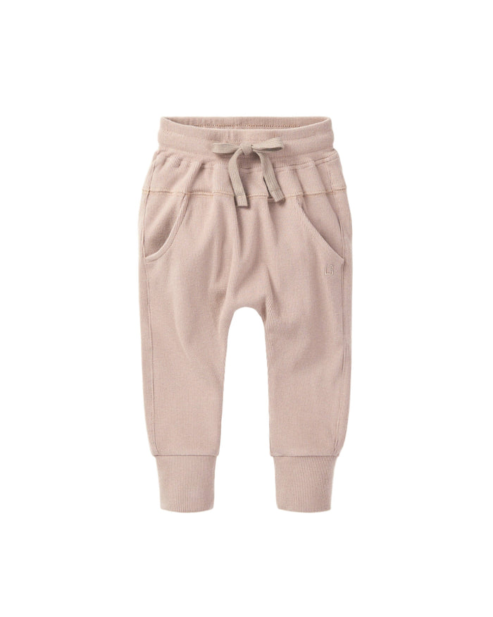 Ribbed Jogger - Mushroom