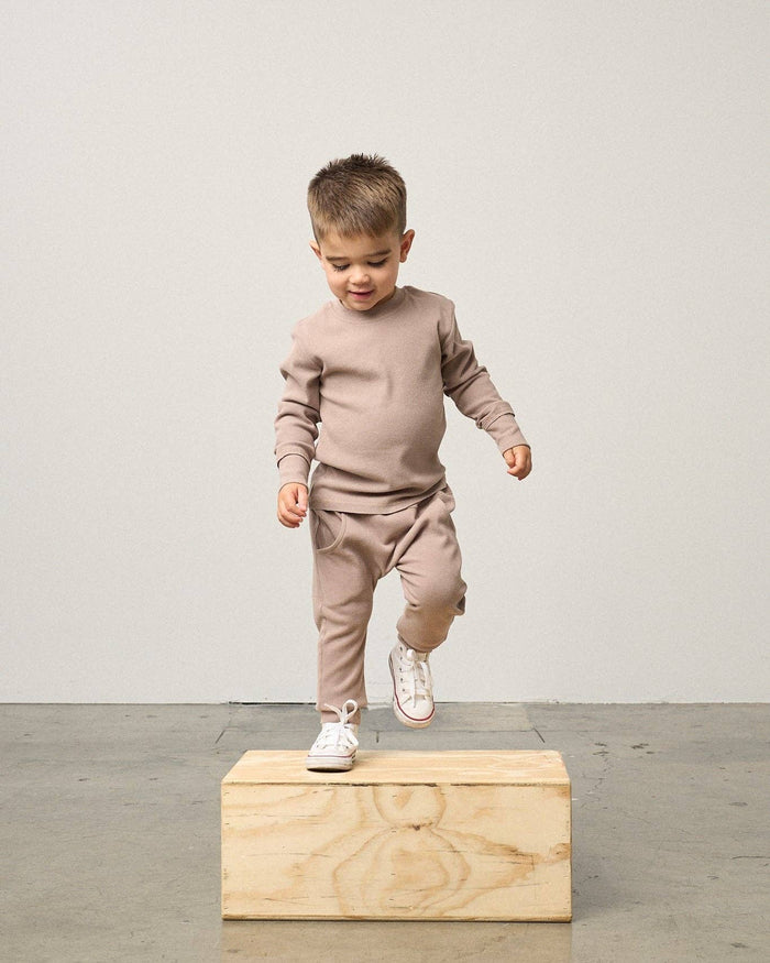 Ribbed Jogger - Mushroom