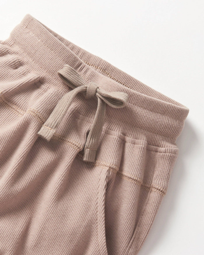 Ribbed Jogger - Mushroom