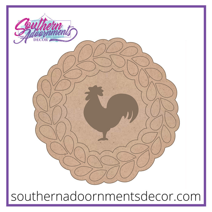 Rooster Wreath Blank