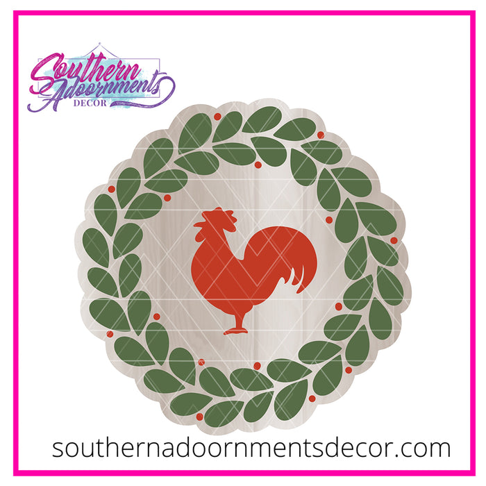 Rooster Wreath Blank