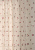 Rose Garden printed sheer Fabric - Wine Red