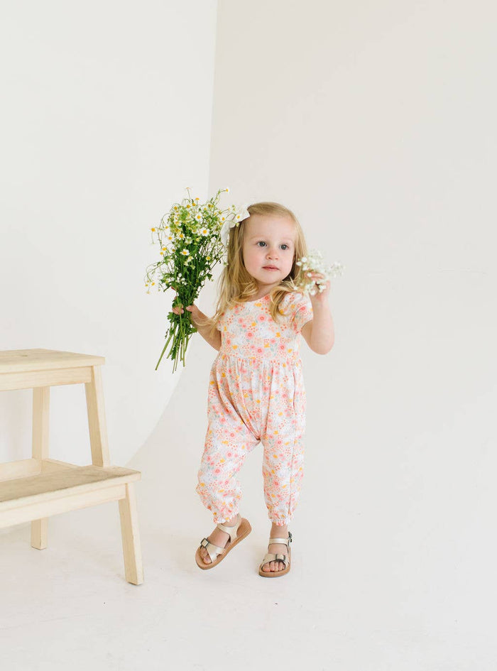 Rosie Romper in Bunny Field