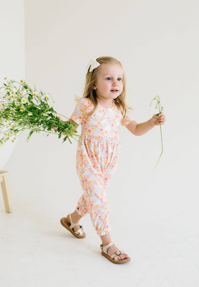 Rosie Romper in Bunny Field