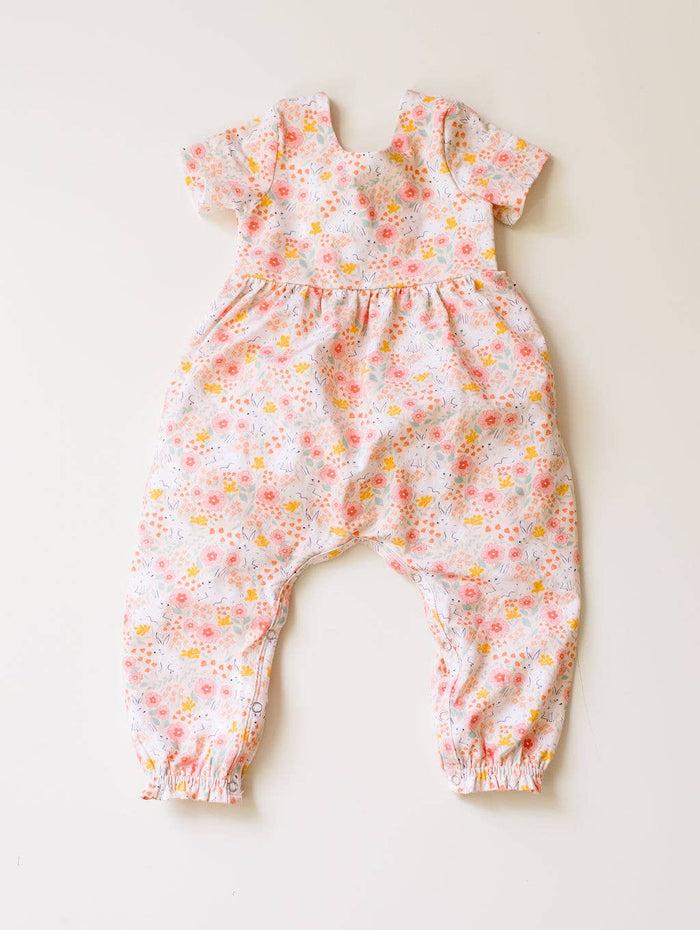 Rosie Romper in Bunny Field