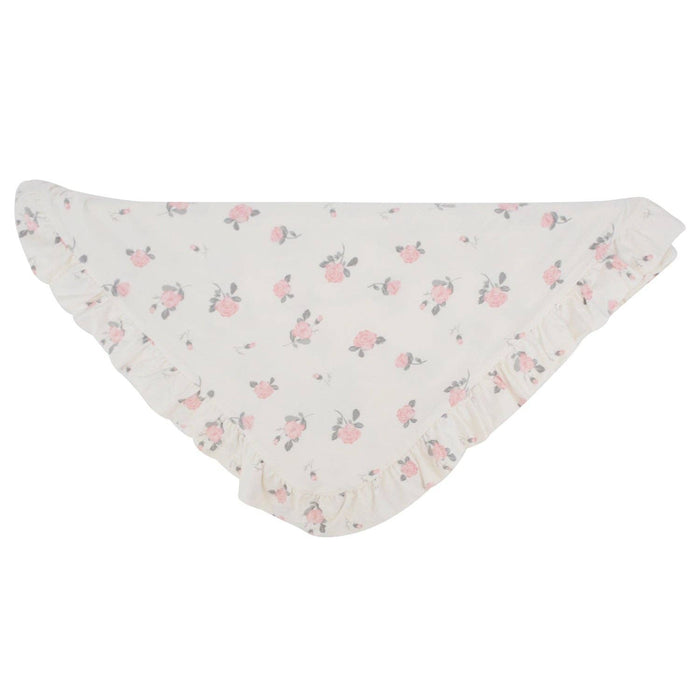 Ruffle Blanket - Roses White: Roses White