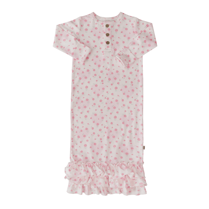 Ruffle Receiving Gown - Double Love