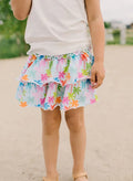 Ruffle Skort in Palm Tree