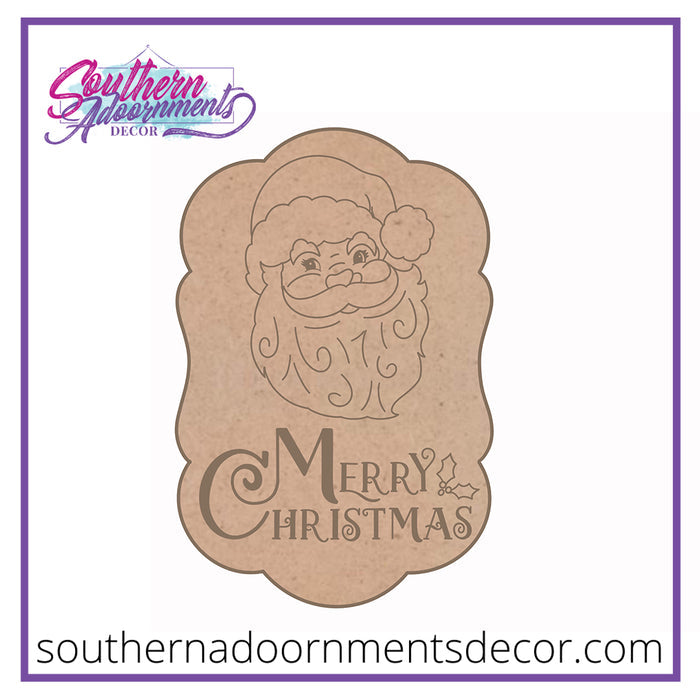 Santa Face Frame Blank
