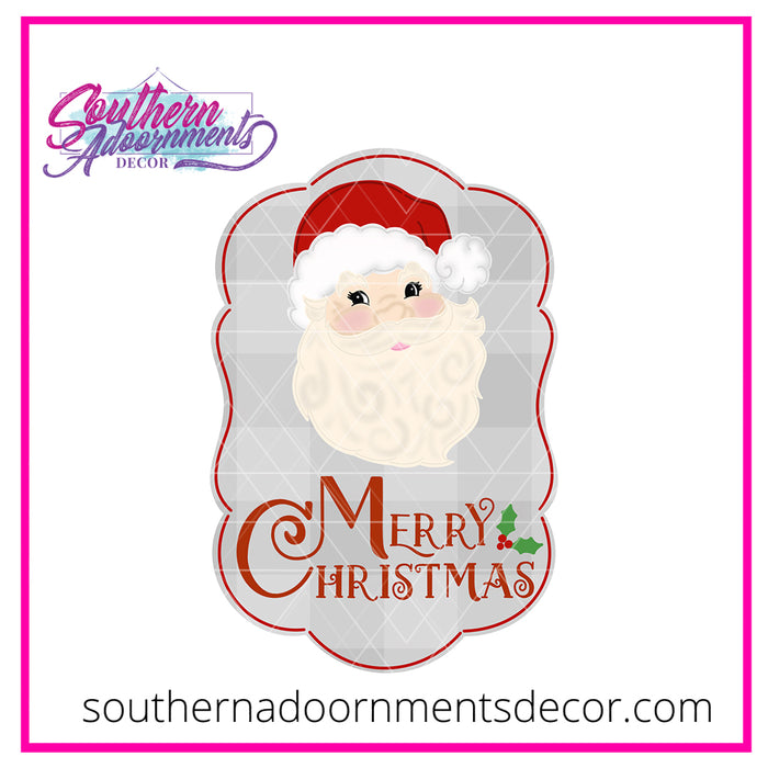 Santa Face Frame Blank