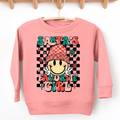 Santa's Favorite Girl - Girl's Christmas Sweatshirt: Mauve