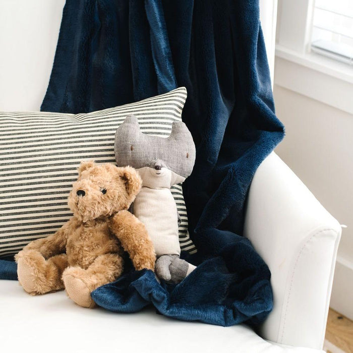 Saranoni Lush Receiving Blanket | Navy