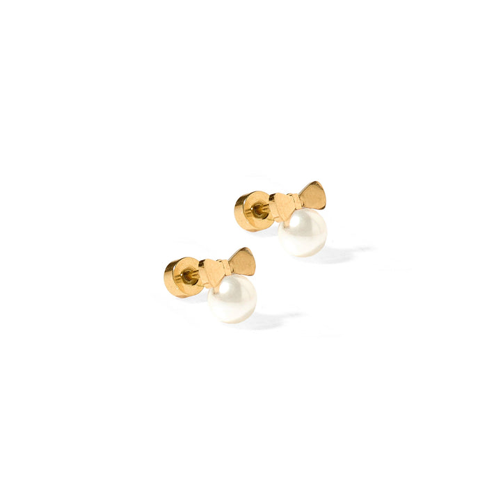 Screwback Stud Earrings - Heidi Pearl Bow